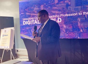 Mr. Kamwana Jonathan, the Commissioner Teacher Education Training and Development  (TETD) at  the launch of Continuum Financial Group’s partnership with MTN particularly the zerorating of the Ulearn platform partnership 2023  -He appreciated the support of Continuum Financial Group  towards digitizing the  C-TEP course and commended MTN Uganda Telecom for zero rating the Ulearn platform.