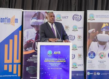 Hon. Chris Baryomunsi, Minister of ICT, attended the AVR Launch 2024 and emphasized the importance of stakeholder collaboration to drive innovation, support research, and advance technologies for societal benefit.