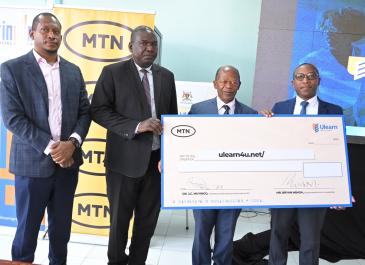 Photo Opportunity : (R) Managing Director Continuum Financial Group, Commissioner Teacher Education Training and Development, State minister for Higher Education,  Senior Manager MTN Foundation